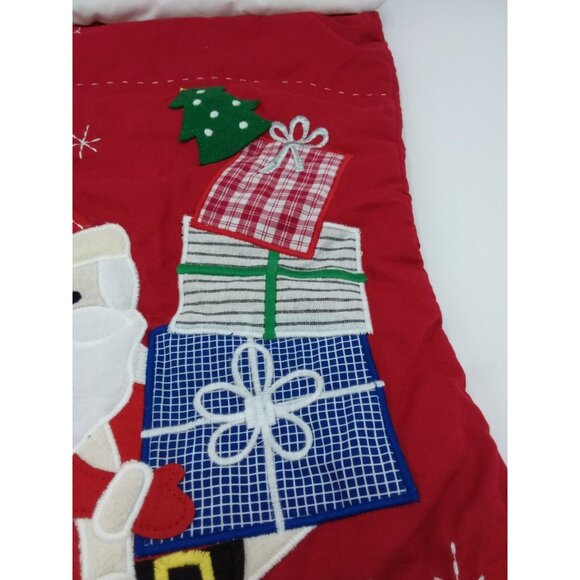Pottery Barn Kids Riggs Jumbo Stocking Santa Gifts Holiday Quilted 31.5 Inches - Picture 4 of 9